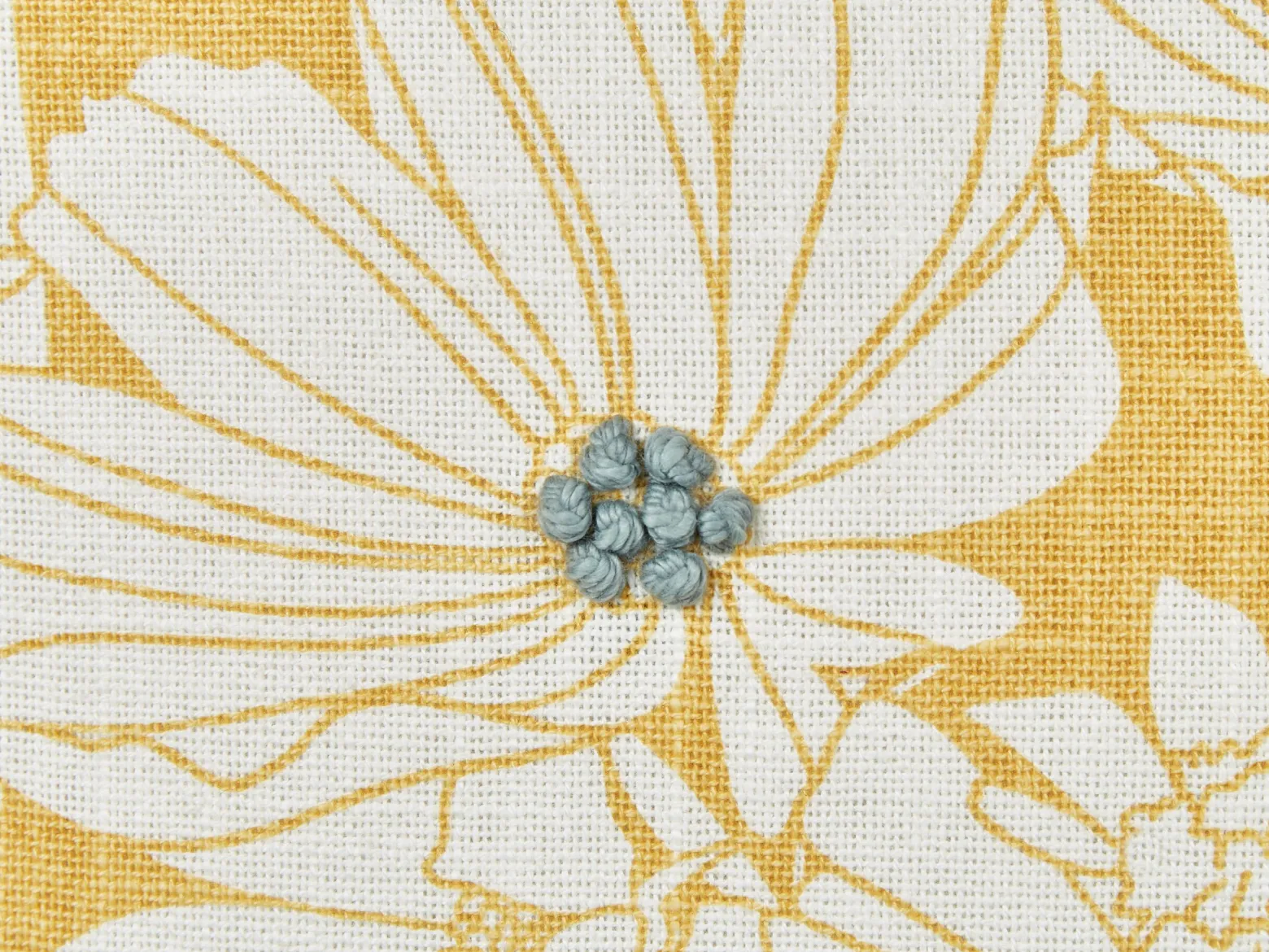 2 poduszki dekoracyjne w kwiaty 45 x 45 cm żółta
