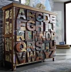 ABC SPIRIT Komoda #70 Drewno z Odzysku Lakier 110x40x105 cm
