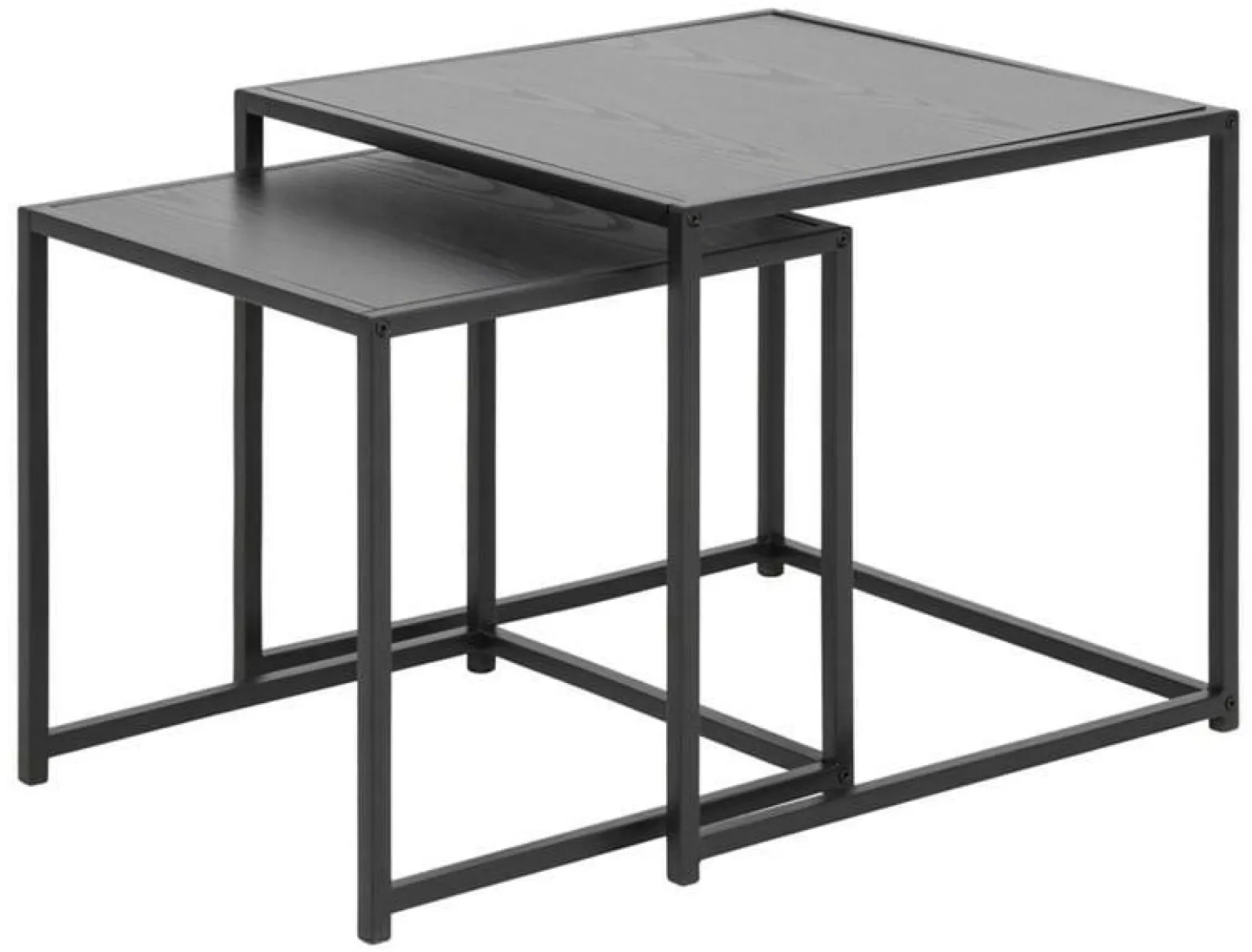 ACTONA zestaw stolików SEAFORD czarne - MDF, metal