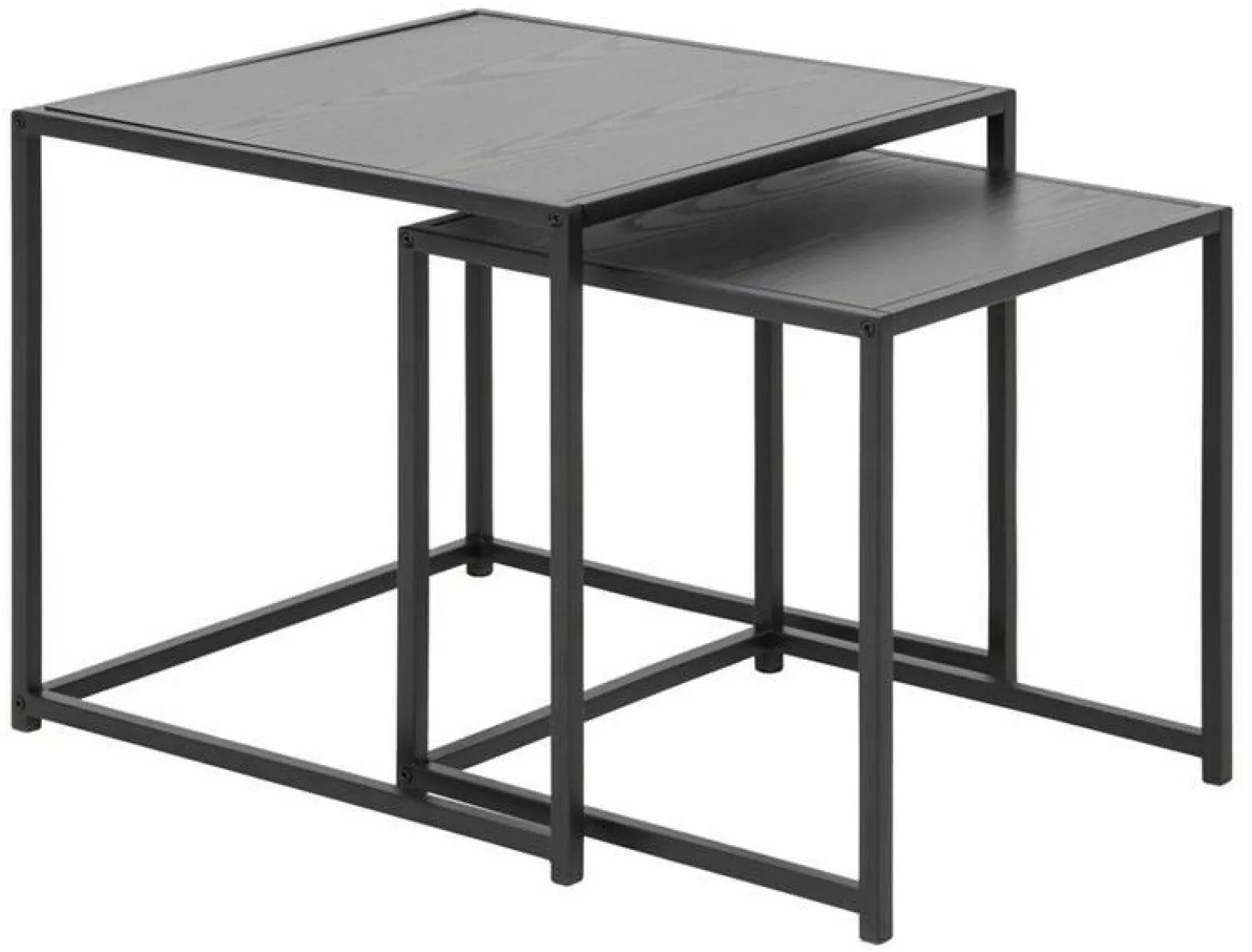 ACTONA zestaw stolików SEAFORD czarne - MDF, metal