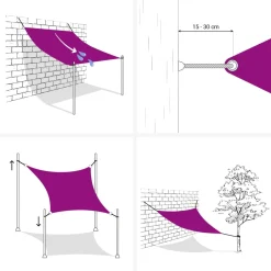 Żagiel przeciwsłoneczny Pomarańczowy 3.5 x 4.5 m vidaXL