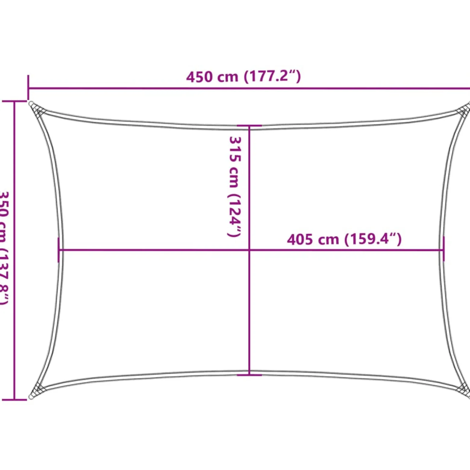 Żagiel przeciwsłoneczny Pomarańczowy 3.5 x 4.5 m vidaXL