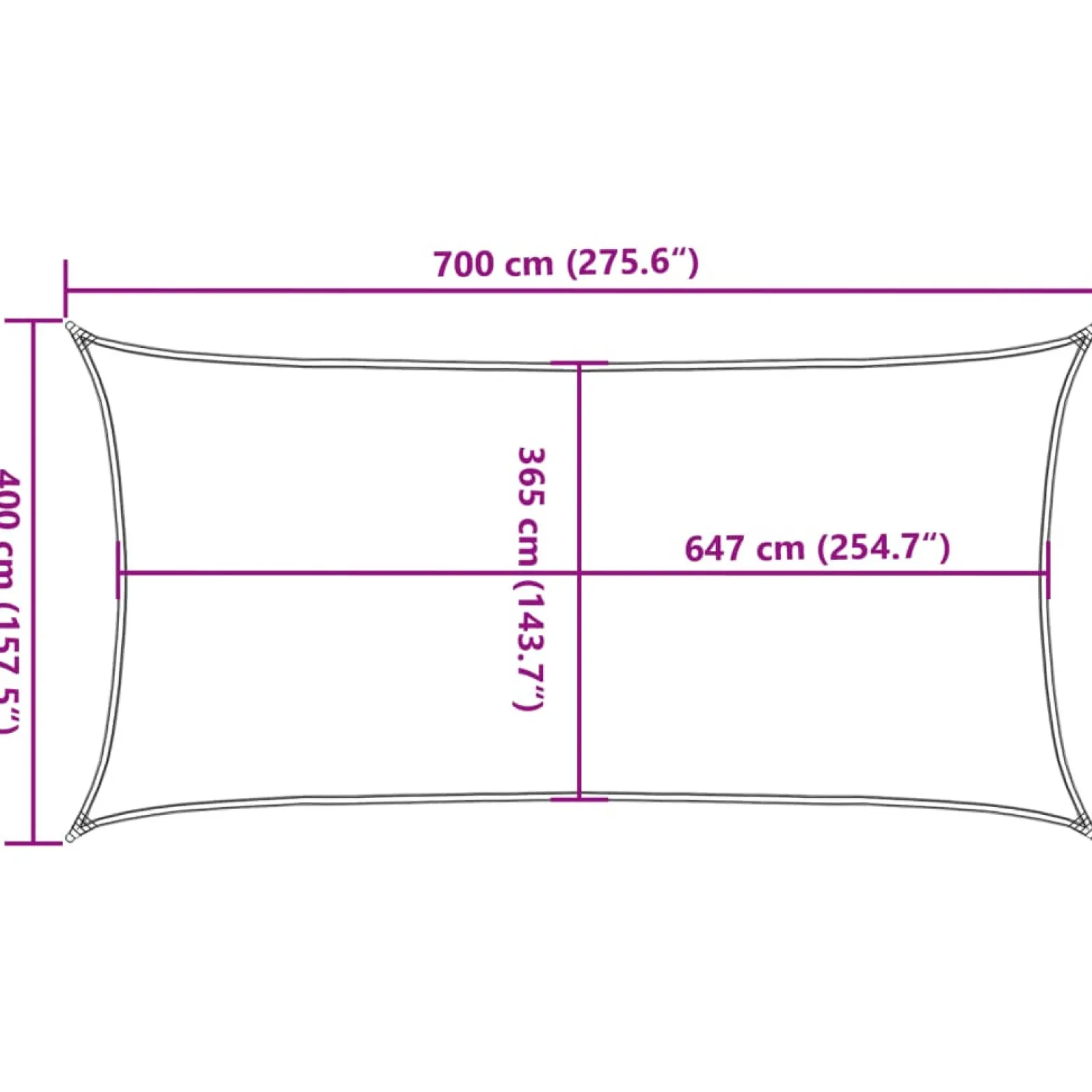 żagiel przeciwsłoneczny Szary 4 x 7 m vidaXL