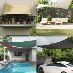 żagiel przeciwsłoneczny Szary 2 x 4 m vidaXL