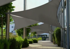 Żagiel przeciwsłoneczny trójkątny ogrodowy UV zacieniacz 3x3x3m szary