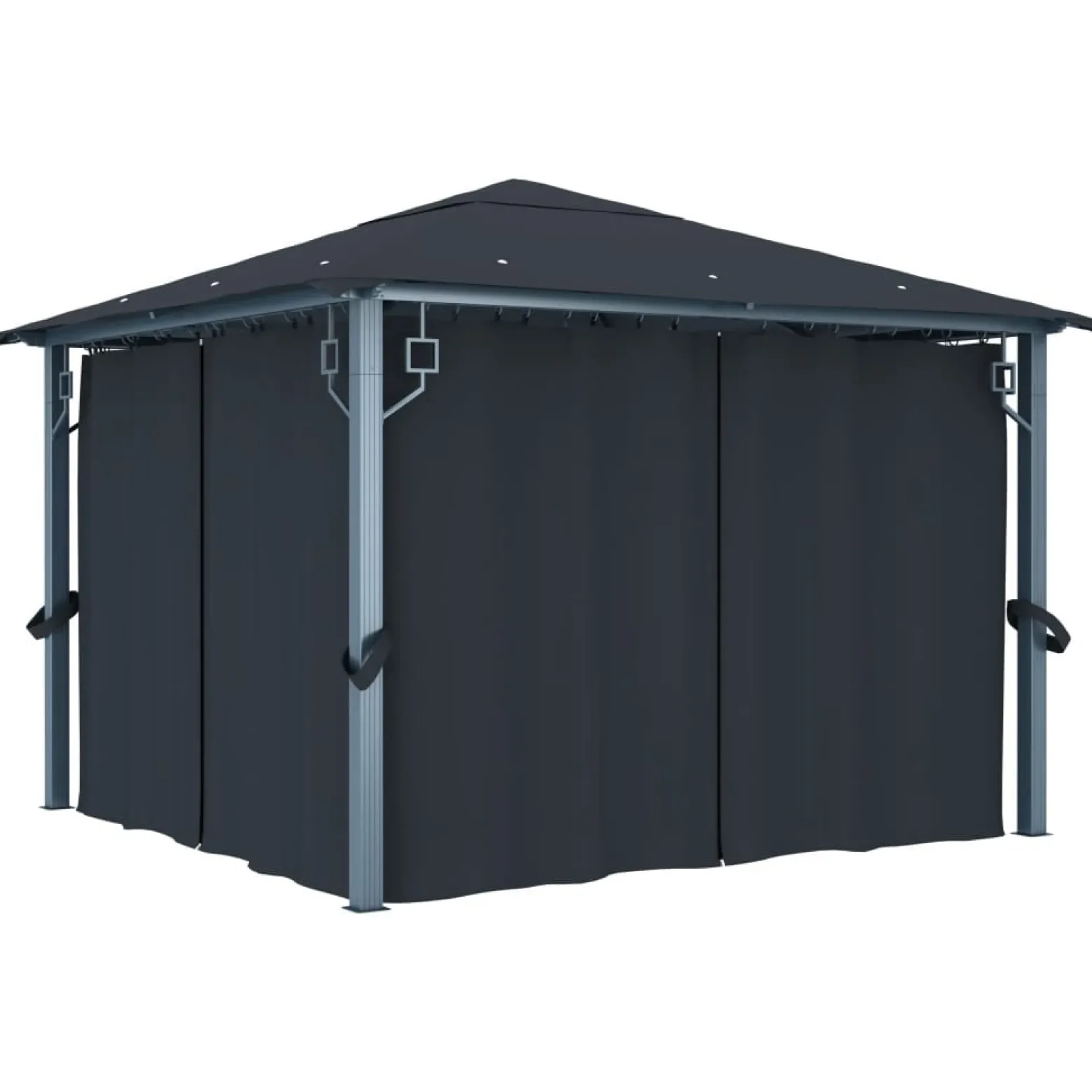Altana Antracyt 300 x 300 cm Tkanina vidaXL