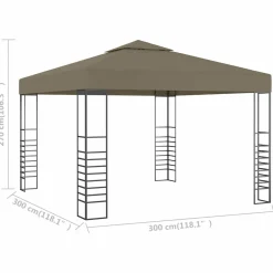 Altana Ogrodowa Taupe Namiot Zadaszenie Na Ogród Taras 3x3 m