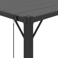 Altana Ogrodowa Ze Zwijanym Dachem Pergola Ogrodowa Antracytowa 3x4 m