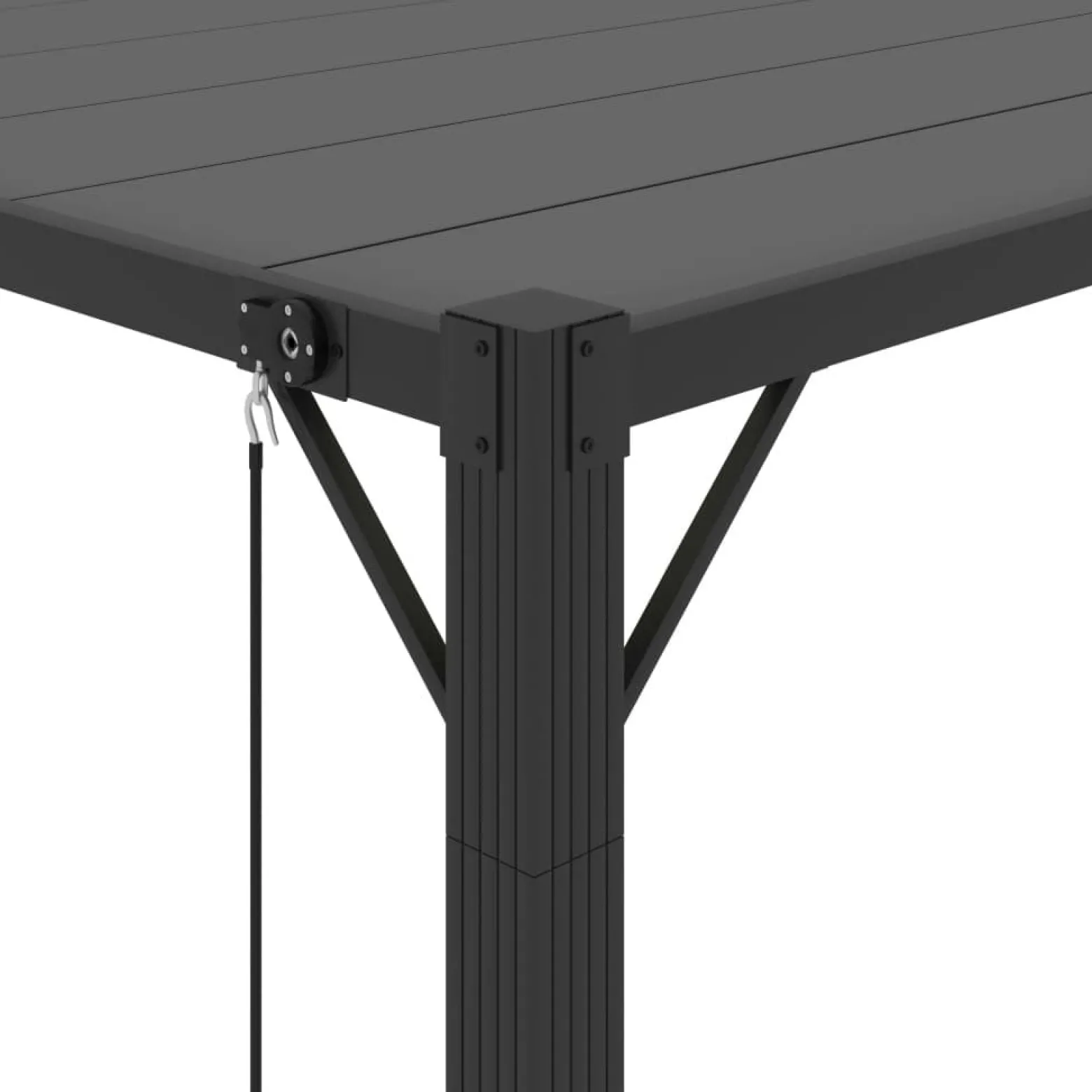 Altana Ogrodowa Ze Zwijanym Dachem Pergola Ogrodowa Antracytowa 3x4 m