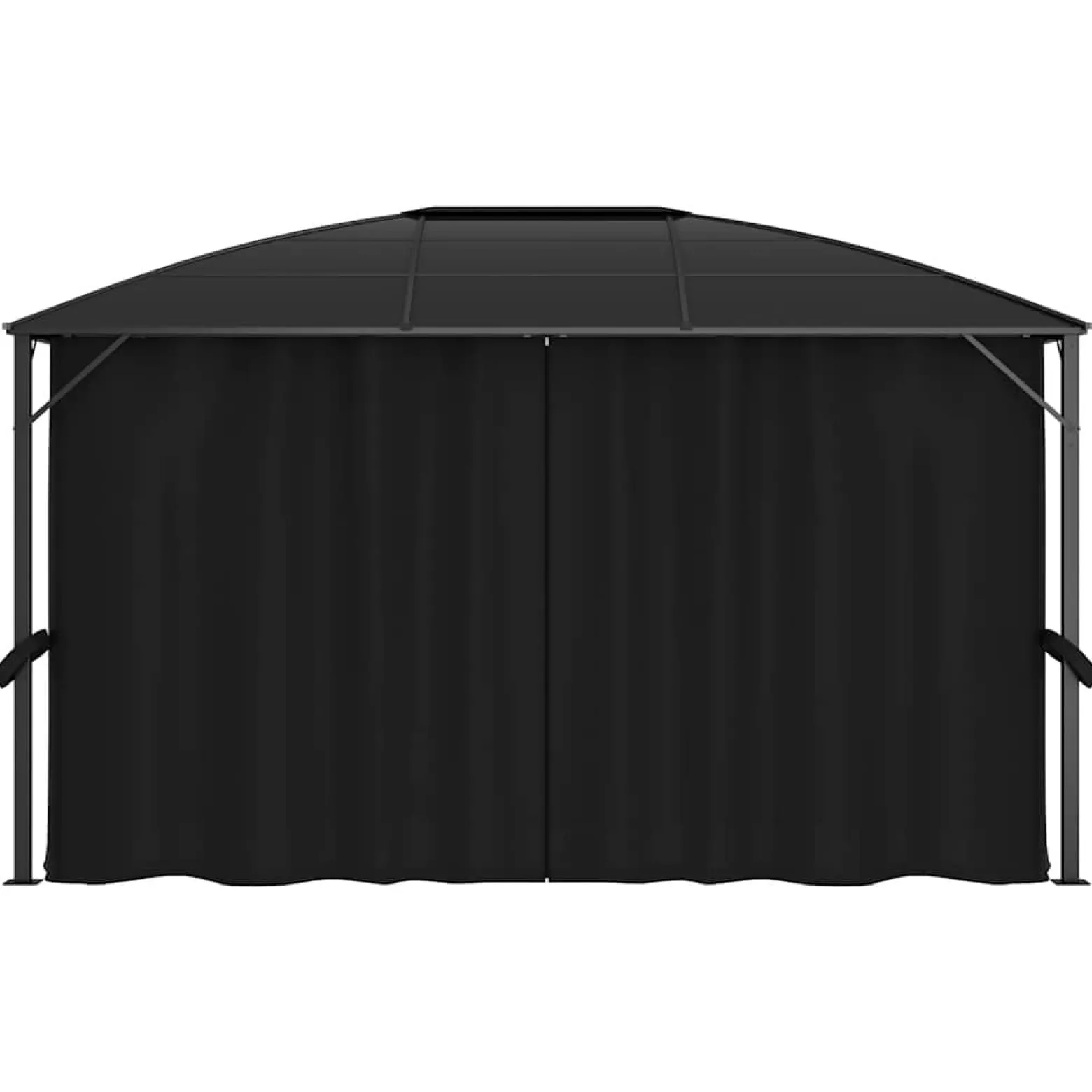 Altana Ogrodowa z Zasłonami Pergola Namiot Ogrodowy Antracyt 400x300x265 cm