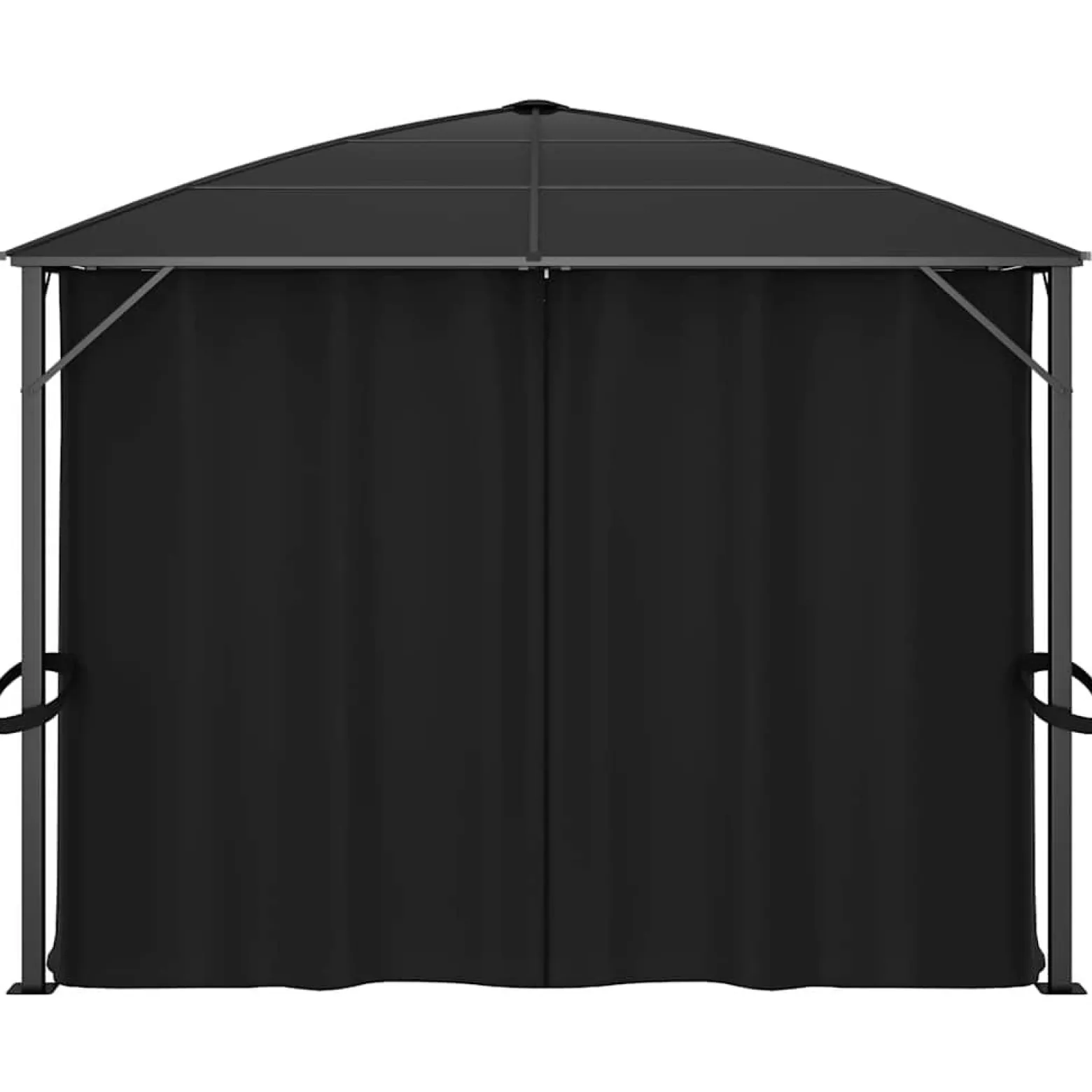 Altana Ogrodowa z Zasłonami Pergola Namiot Ogrodowy Antracyt 400x300x265 cm
