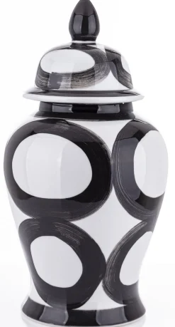 Amfora pojemnik ceramiczny Black-White 47 cm