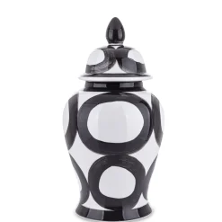 Amfora pojemnik ceramiczny Black-White 47 cm
