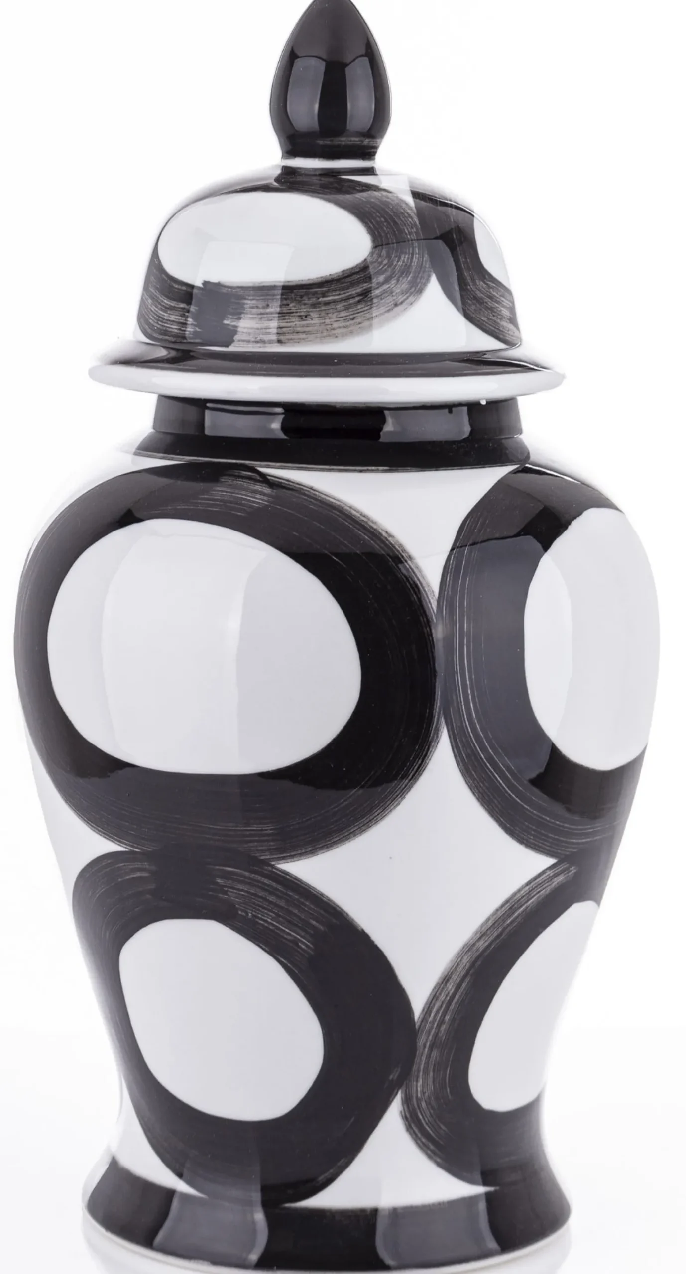 Amfora pojemnik ceramiczny Black-White 47 cm