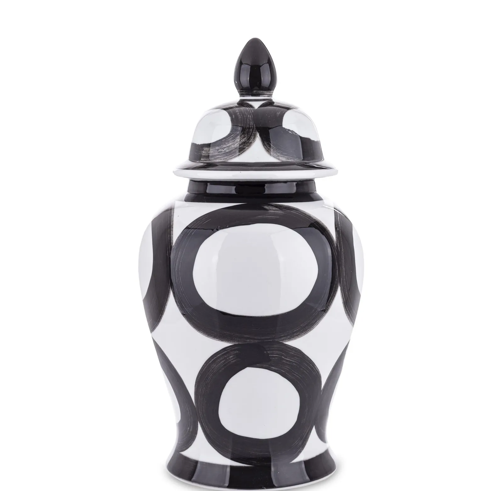 Amfora pojemnik ceramiczny Black-White 47 cm