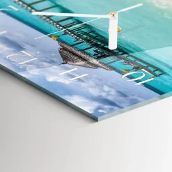 Artystyczny zegar 30x30 Plaża dekoracyjny na ścianę