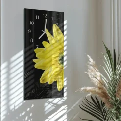 Artystyczny zegar 30x60 Kwiat zegar ścienny