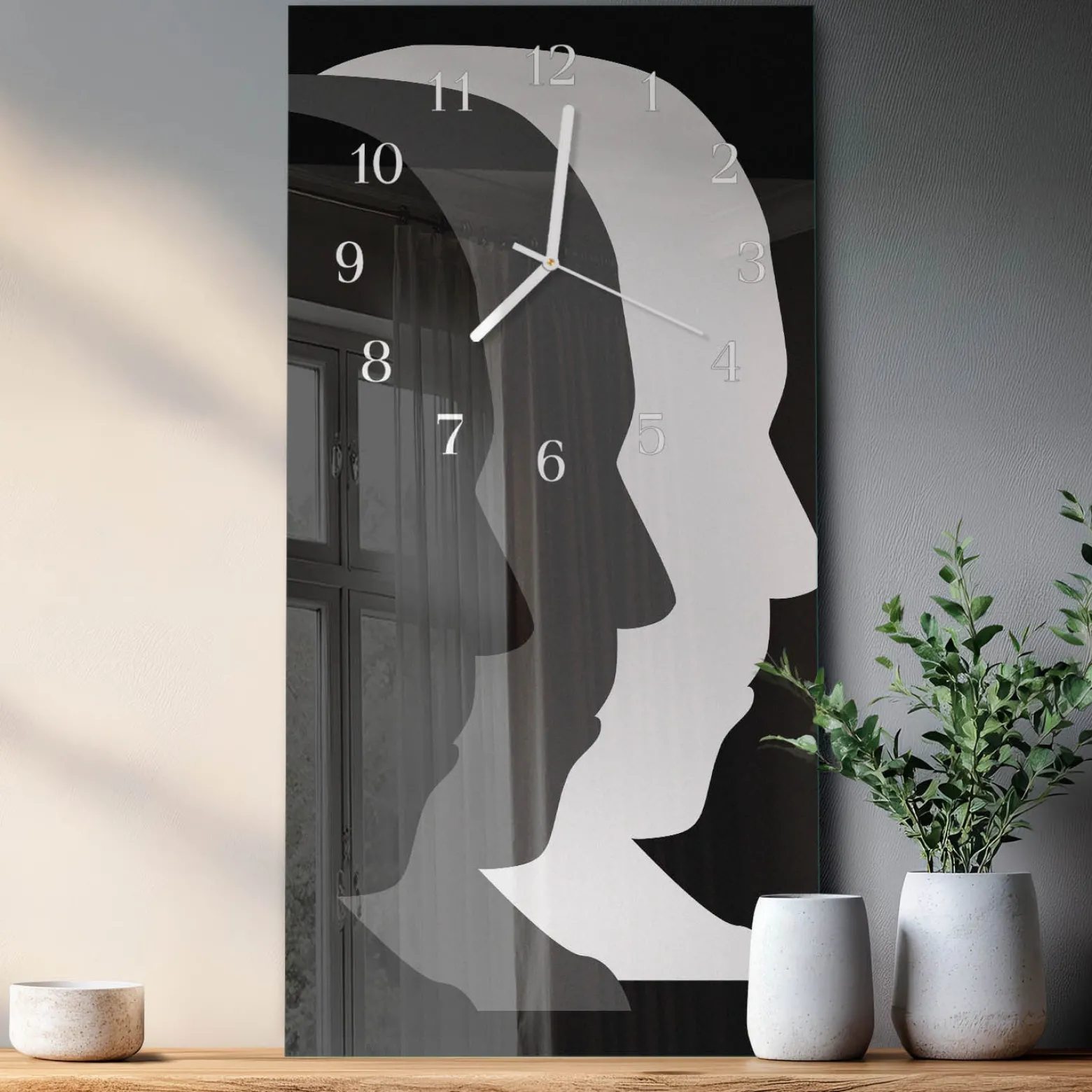 Artystyczny zegar 30x60 Twarz zegar ścienny