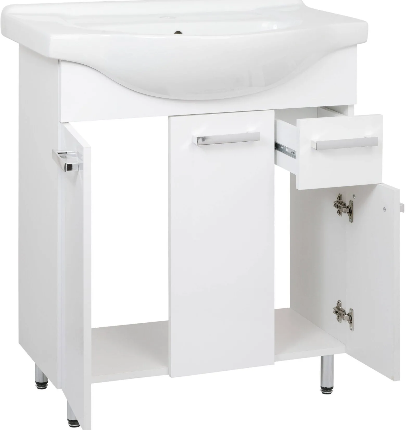 Astor Szafka Z Umywalką 75 cm Lupo Biały Połysk