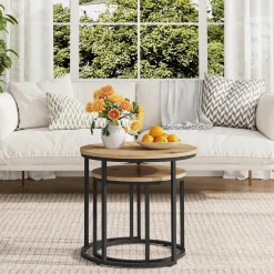 Ława stolik kawowy artisan-czarny zestaw komplet 2 ław styl loft rustykalny