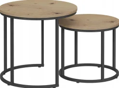 Ława stolik kawowy artisan-czarny zestaw komplet 2 ław styl loft rustykalny