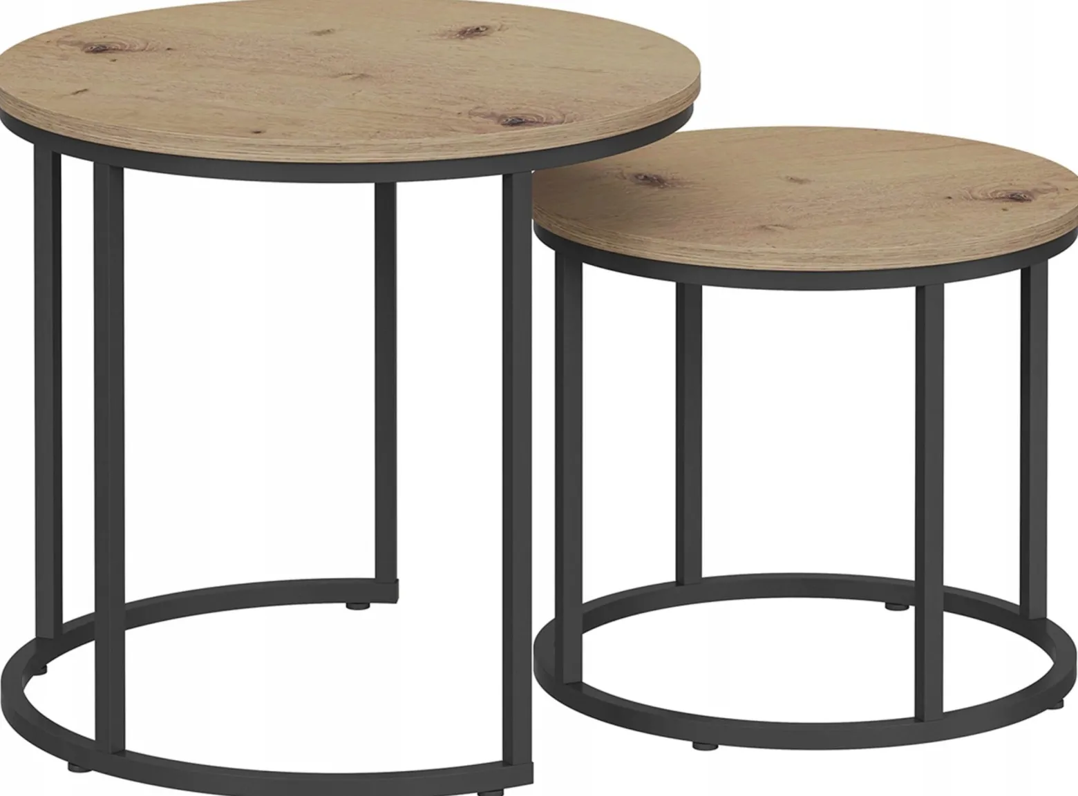 Ława stolik kawowy artisan-czarny zestaw komplet 2 ław styl loft rustykalny