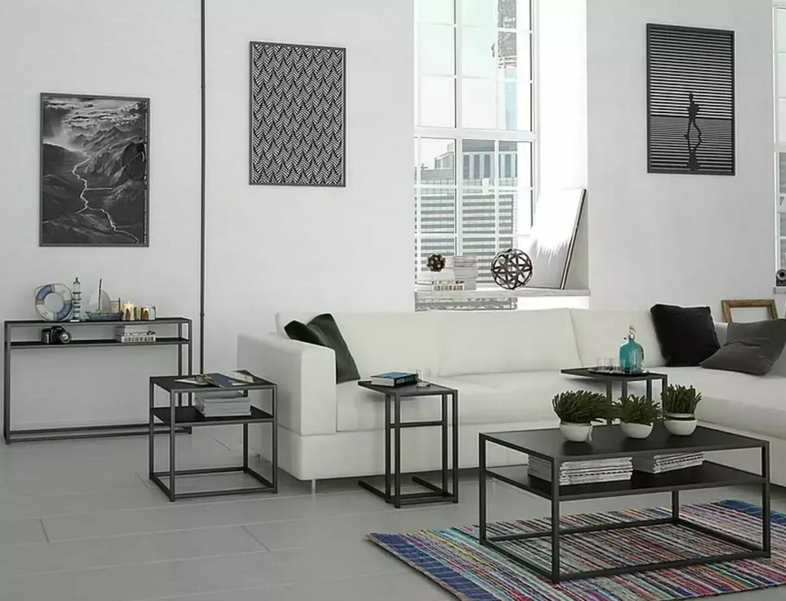 Ława SYMPHONY D 45x30 czarna
