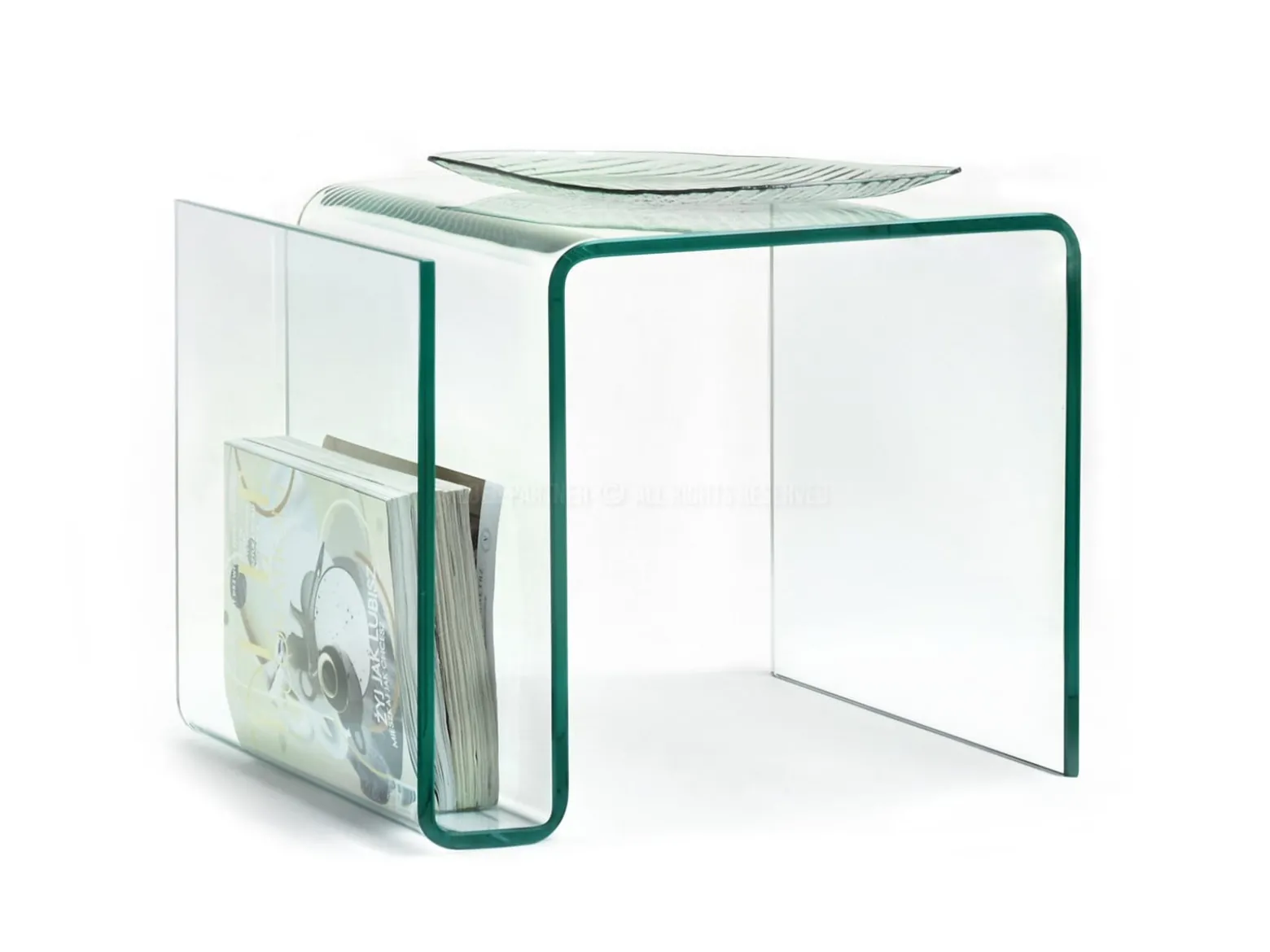 ława szklana capri transparentny, podstawa transparentny