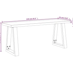 ławka Brąz 110 cm Drewno akacjowe vidaXL