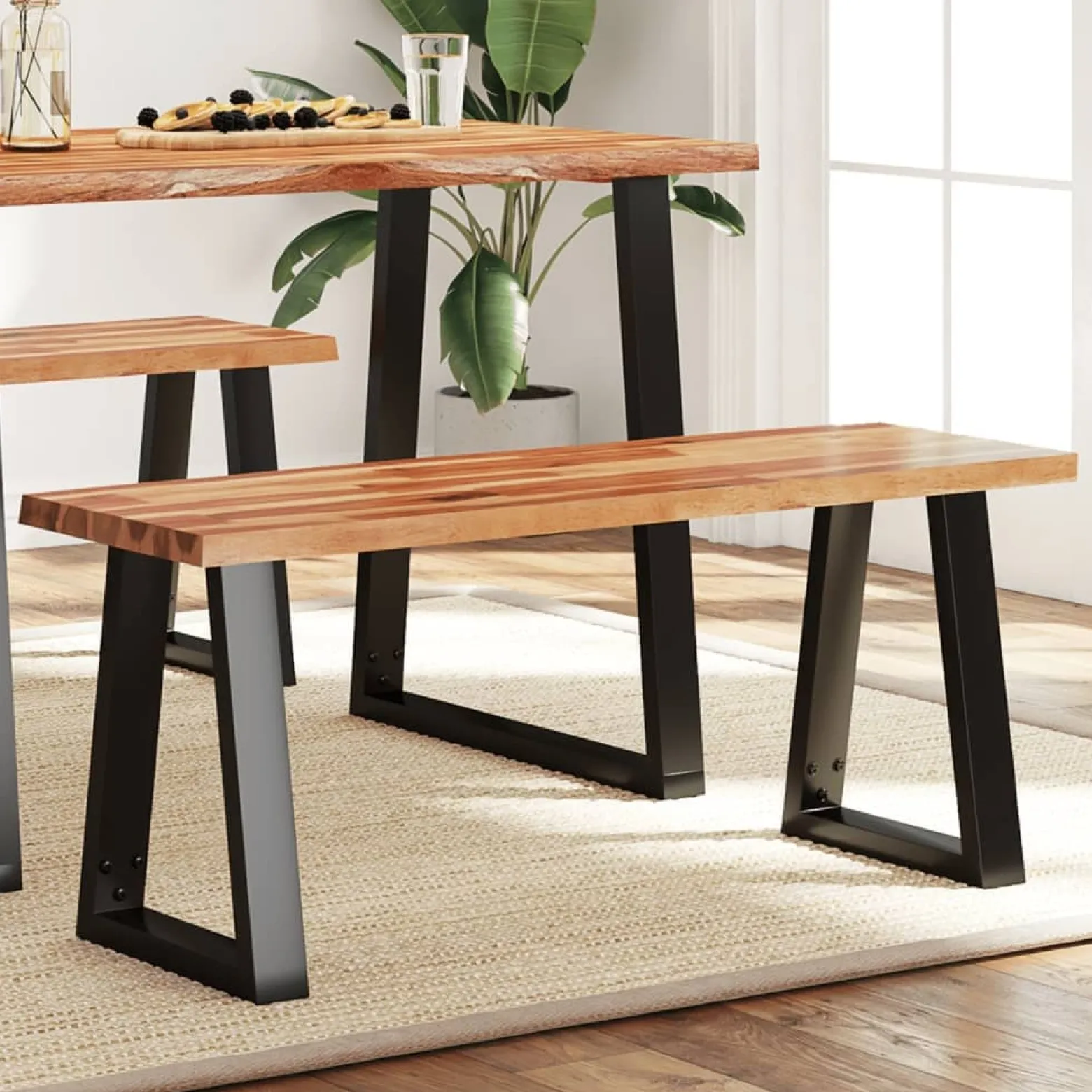ławka Brąz 110 cm Drewno akacjowe vidaXL