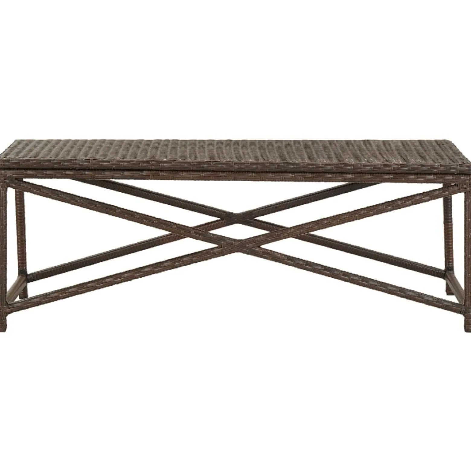 Ławka Brąz 120 cm Technorattan vidaXL