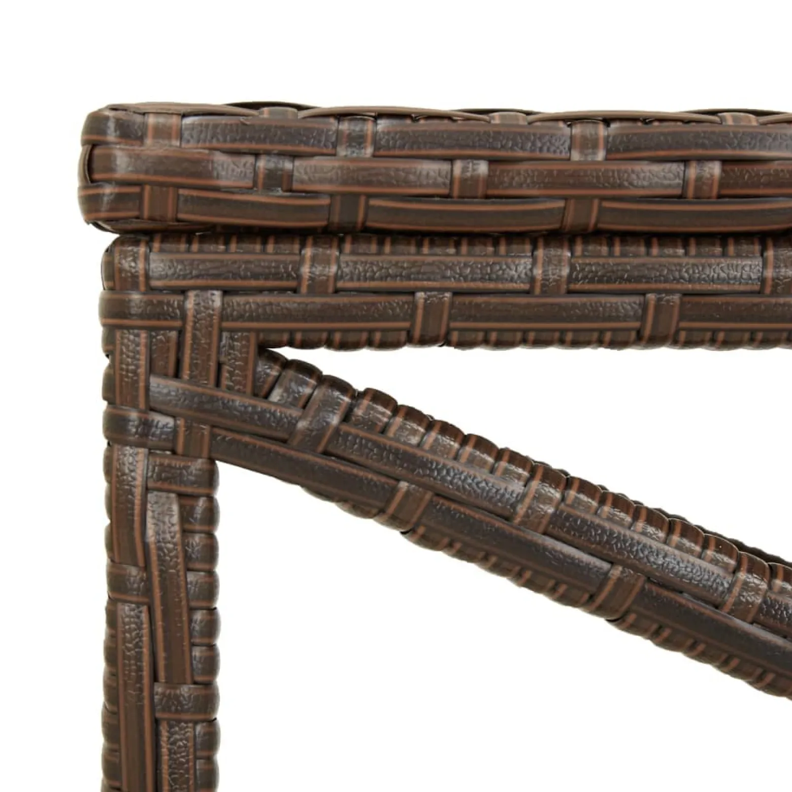 Ławka Brąz 120 cm Technorattan vidaXL