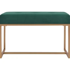 Ławka do przedpokoju Zielony 80 cm Tkanina vidaXL