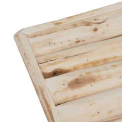 Ławka drewniana beżowa 70x27x31 cm naturalna