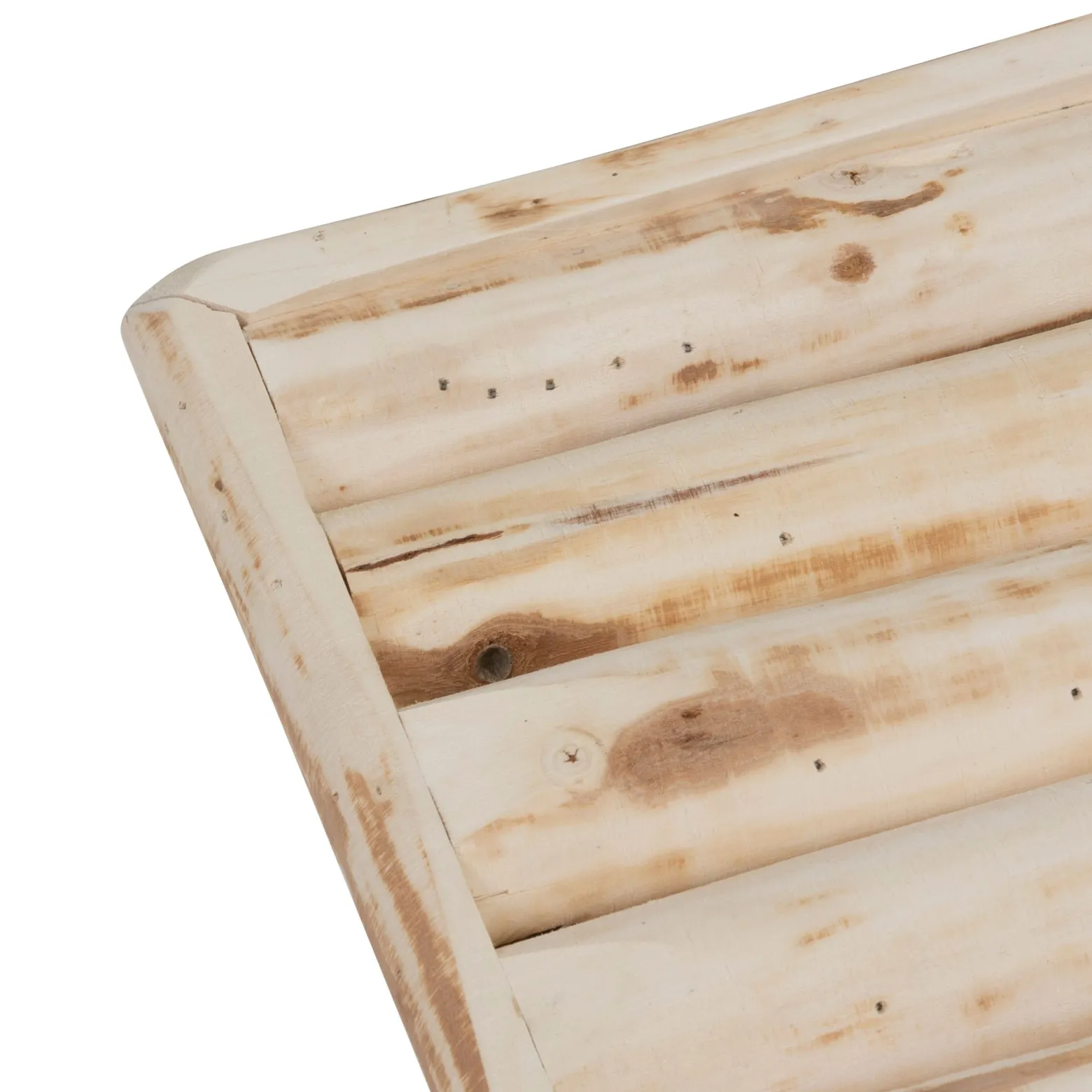 Ławka drewniana beżowa 70x27x31 cm naturalna