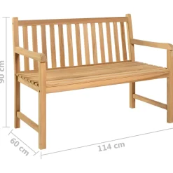 Ławka ogrodowa Brąz 114 cm Drewno vidaXL