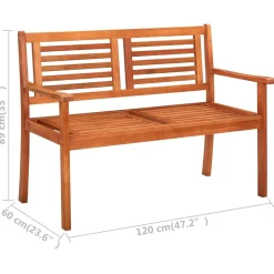 Ławka ogrodowa Brąz 120 x 60 x 89 cm Drewno vidaXL