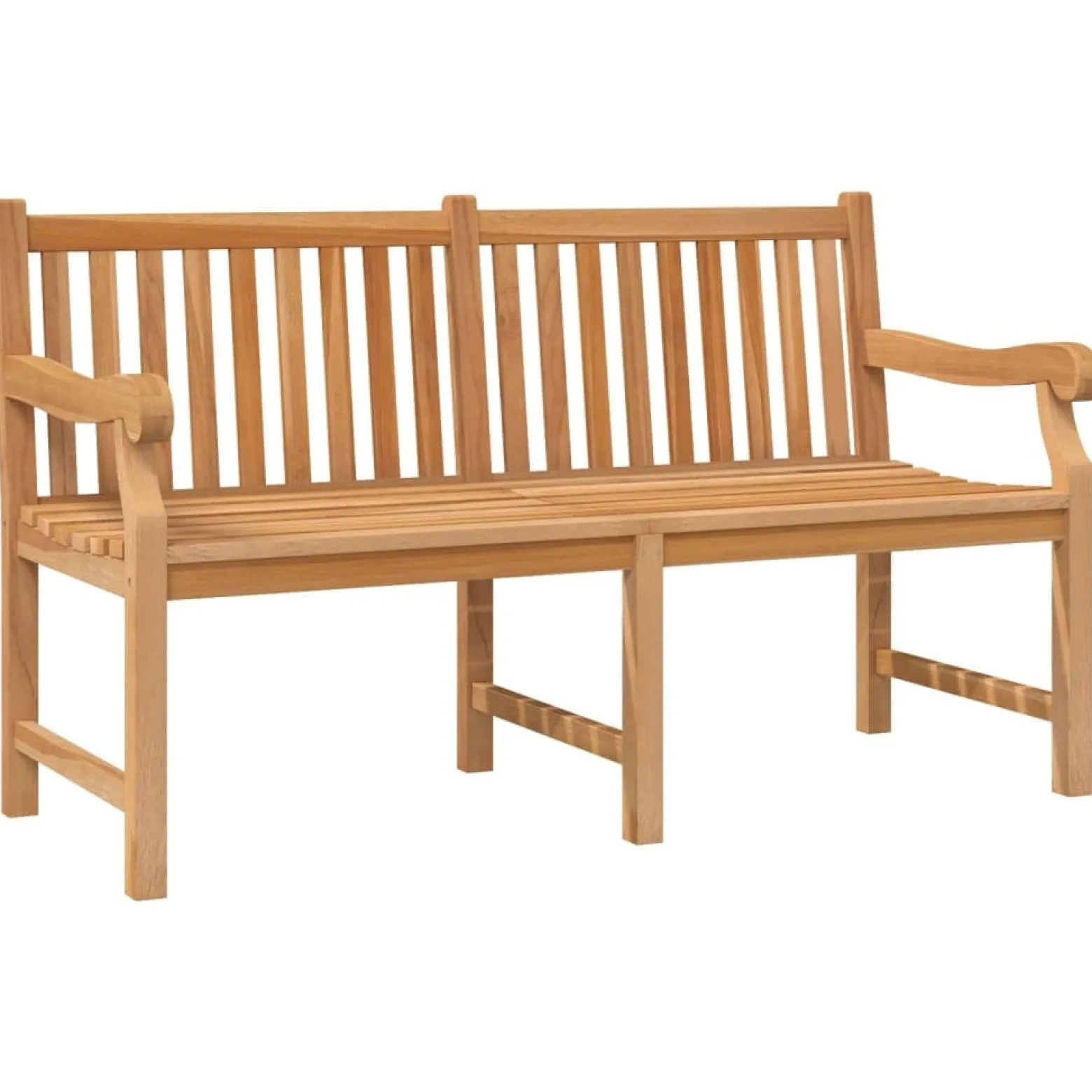 Ławka ogrodowa, 150 cm, lite drewno tekowe
