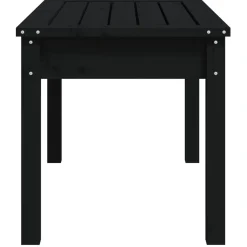 Ławka ogrodowa Czarny 80 x 44 x 45 cm Drewno sosnowe vidaXL