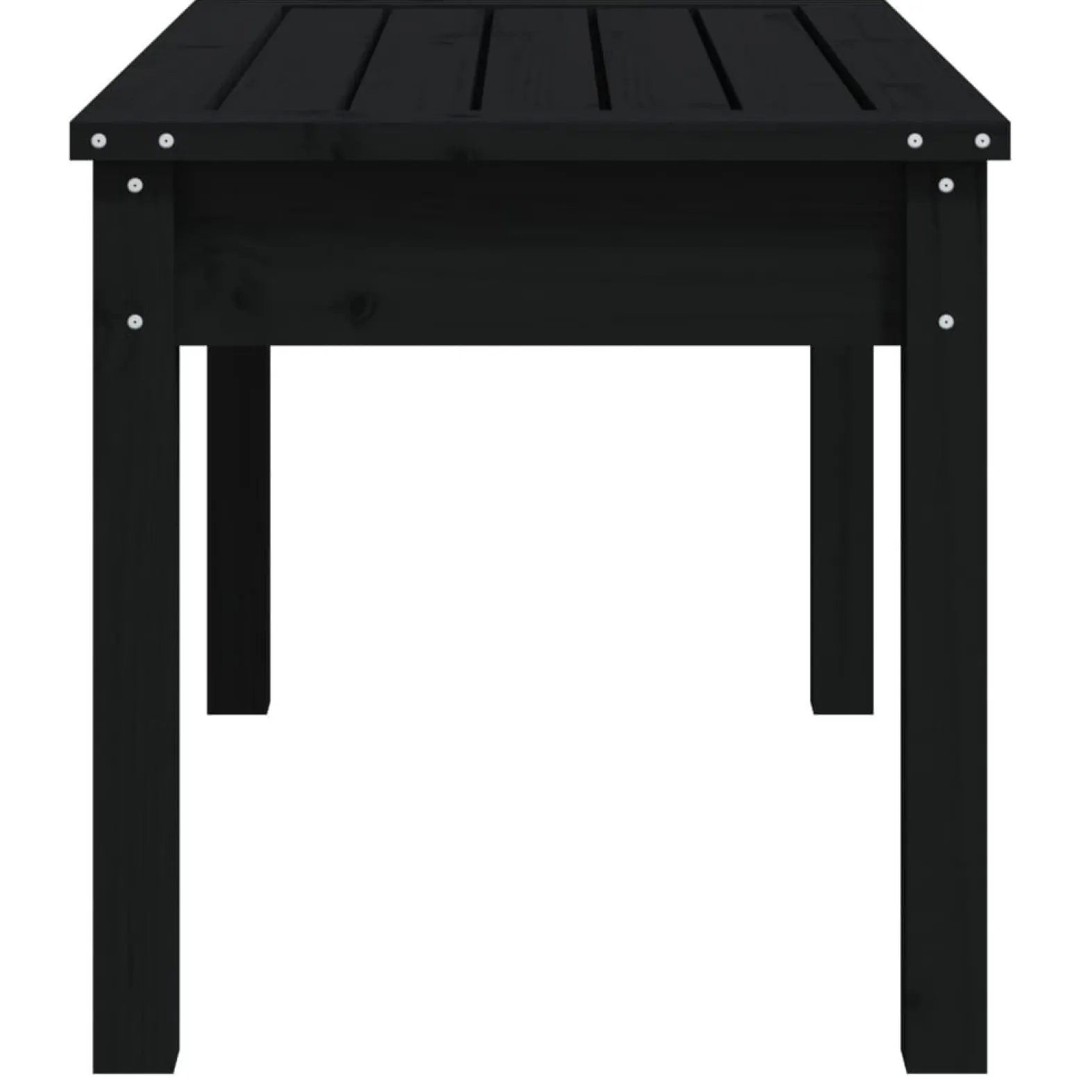 Ławka ogrodowa Czarny 80 x 44 x 45 cm Drewno sosnowe vidaXL