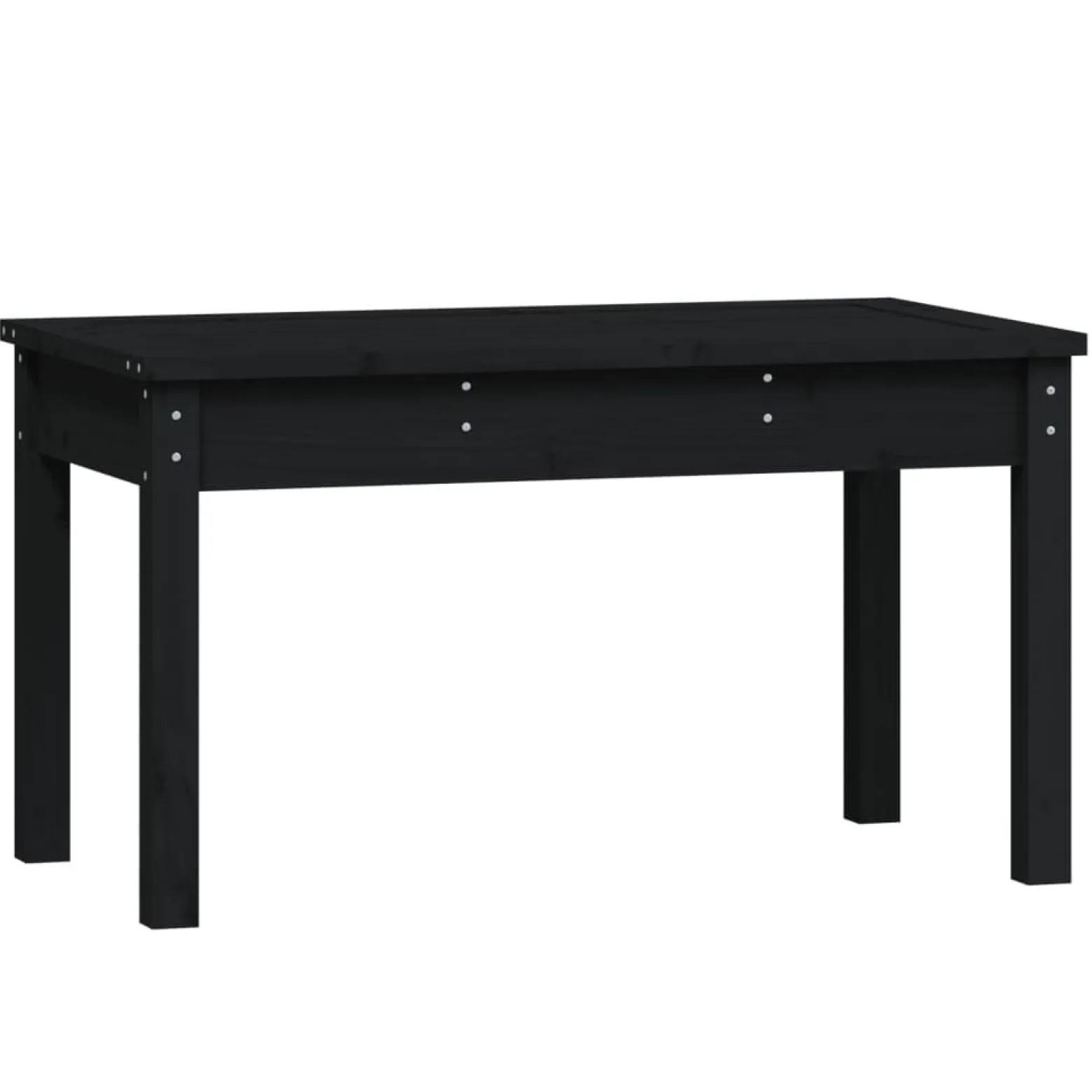 Ławka ogrodowa Czarny 80 x 44 x 45 cm Drewno sosnowe vidaXL