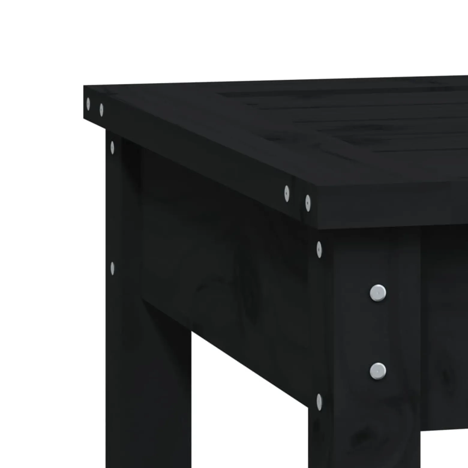 Ławka ogrodowa Czarny 80 x 44 x 45 cm Drewno sosnowe vidaXL