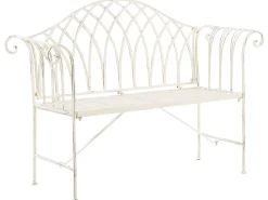 Ławka ogrodowa dwuosobowa 130x45 biała