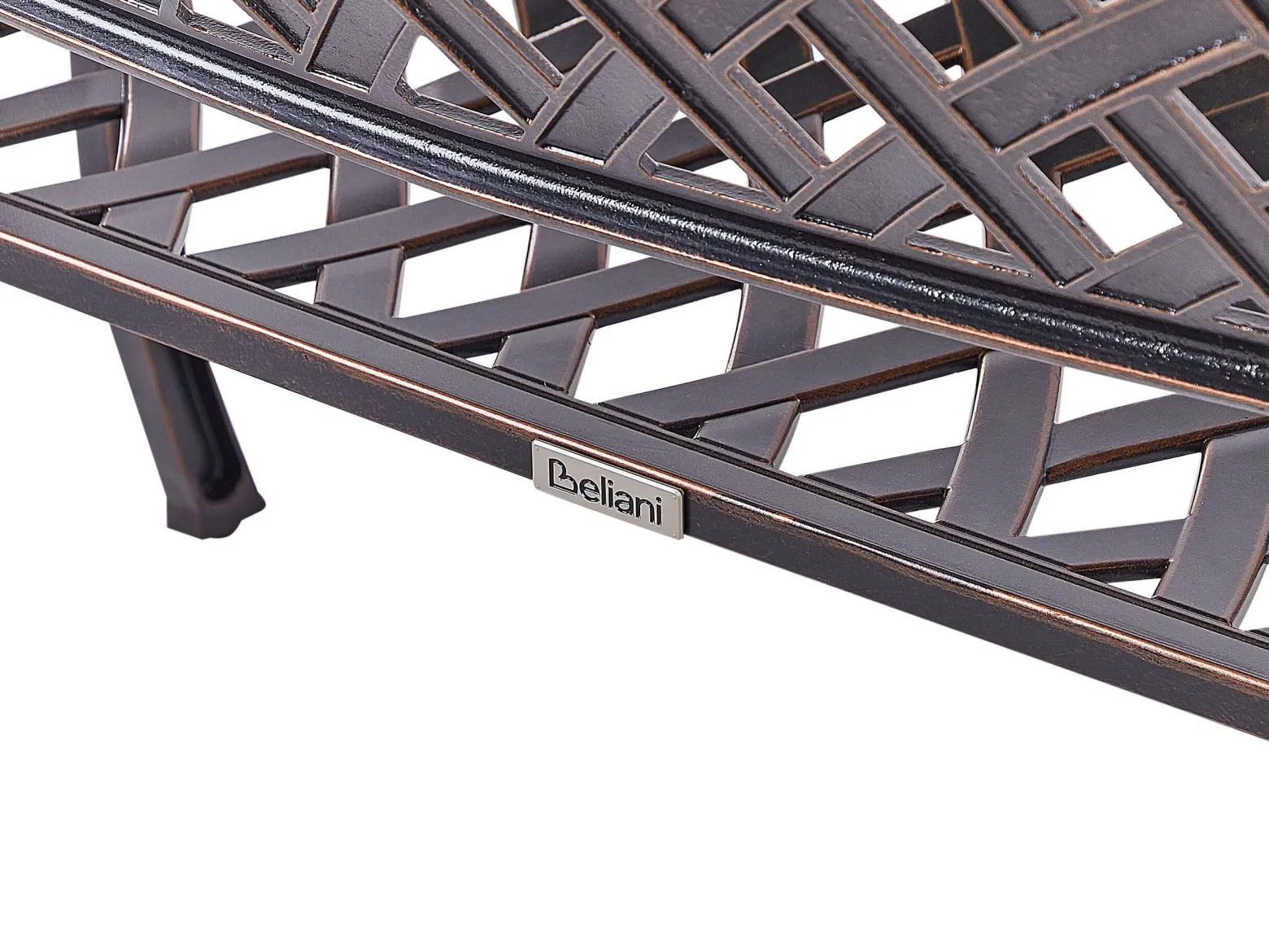 Ławka ogrodowa STAGGIA 104 cm Metal Brązowy