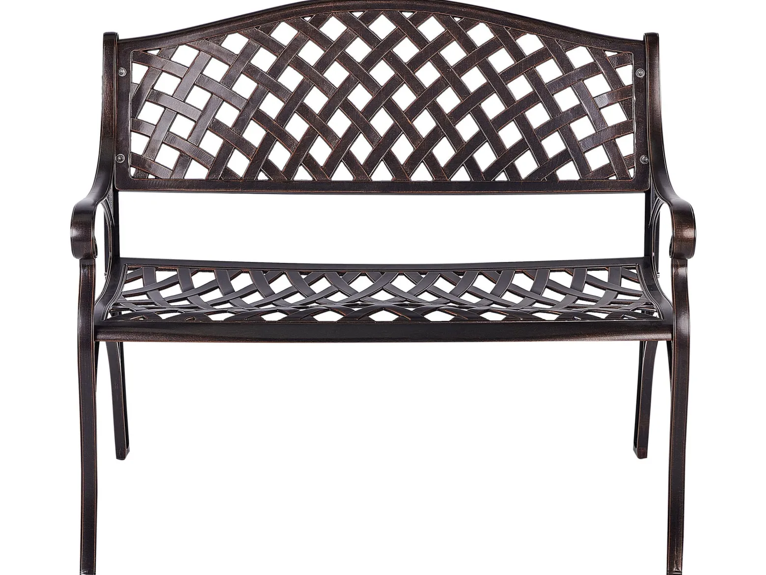 Ławka ogrodowa STAGGIA 104 cm Metal Brązowy