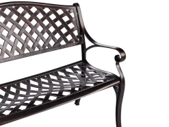 Ławka ogrodowa STAGGIA 104 cm Metal Brązowy