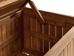 Ławka ogrodowa ze schowkiem 160x60 drewno akacjowe