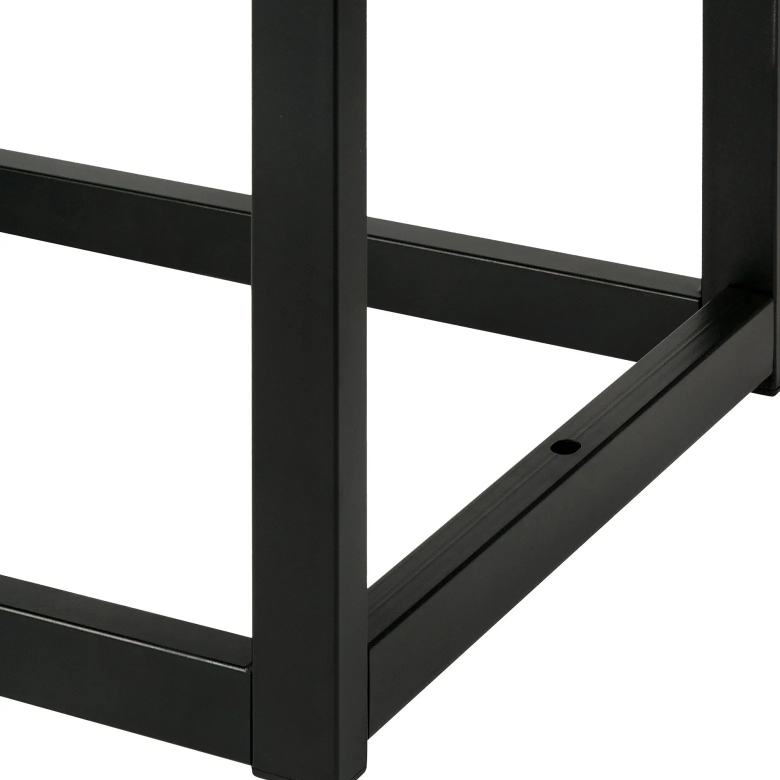 Ławka Polson velvet czarna biały 120 cm