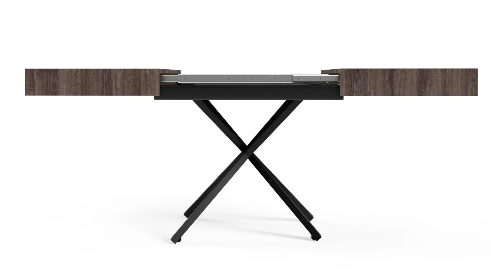 Ławostół Nowoczesny SIENNA, nogi X - Anthracite Sherman Oak