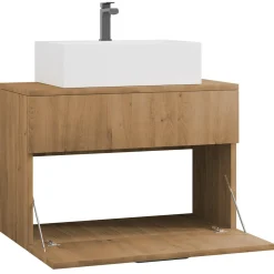Łazienka BUSTIN dąb artisan / biały połysk